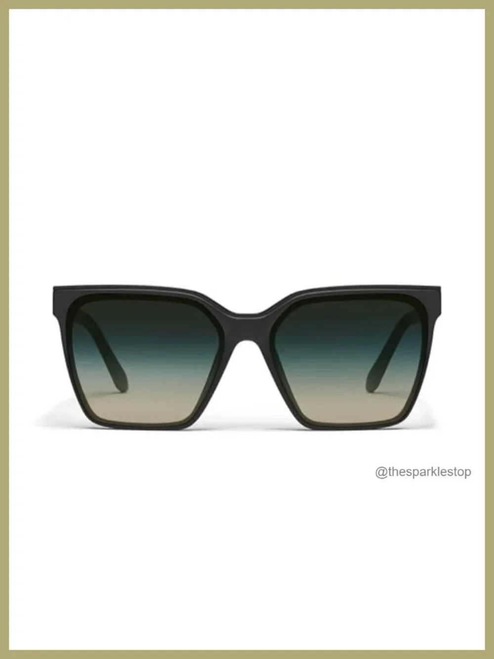 QUAY Level Up Square Sunglasses Women's Fashion UV Protection Non-Polarized